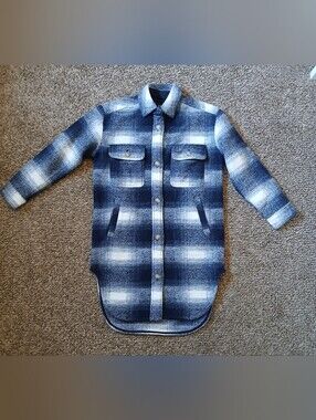 GAP Plaid Wool Shirt Jacket, Shacket, Small